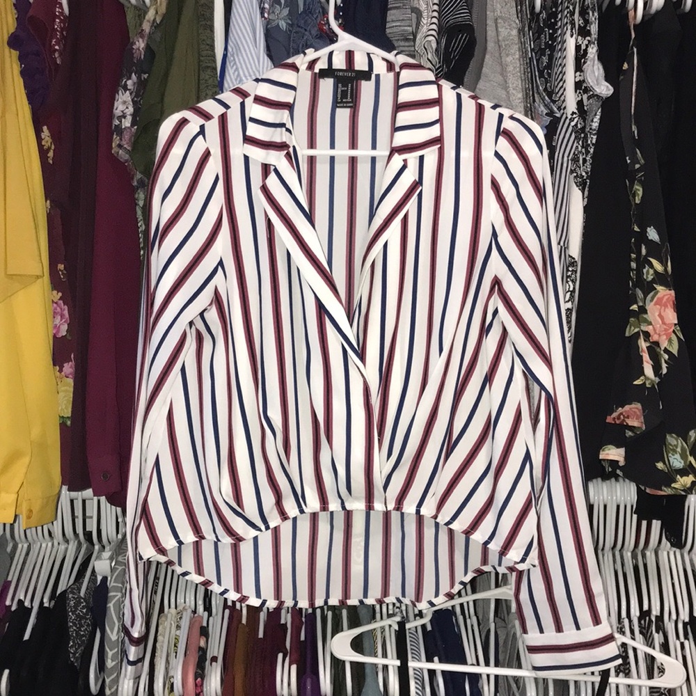 Stripes Cross Blouse